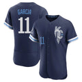Johmsee KC.Royals #11 Maikel Garcia Player Navy City Connect Limited Elite Home Stitched Jerseys