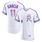 Johmsee KC.Royals #11 Maikel Garcia Player White 2026 City Connect Limited Elite Home Stitched Jerseys