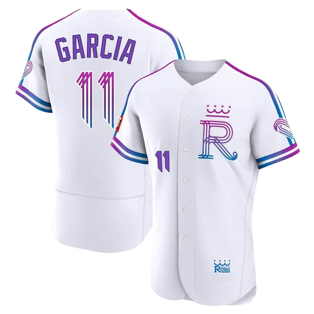 Johmsee KC.Royals #11 Maikel Garcia Player White 2026 City Connect Limited Elite Home Stitched Jerseys