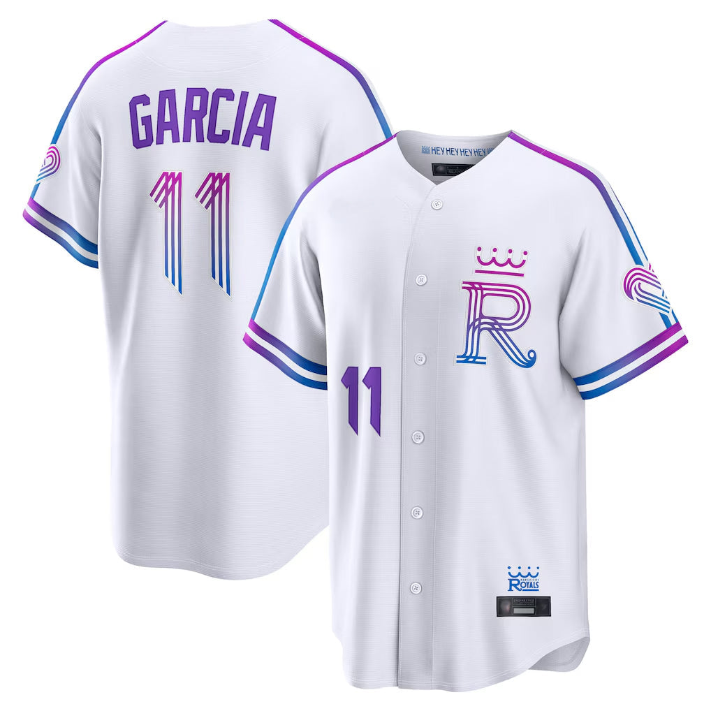 Johmsee KC.Royals #11 Maikel Garcia Player White 2026 City Connect Limited Home Stitched Jerseys