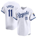 Johmsee KC.Royals #11 Maikel Garcia Player White Alt Limited Home Stitched Jerseys