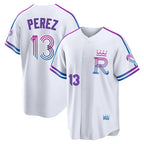 Johmsee KC.Royals #13 Salvador Perez Player White 2026 City Connect Limited Home Stitched Jerseys
