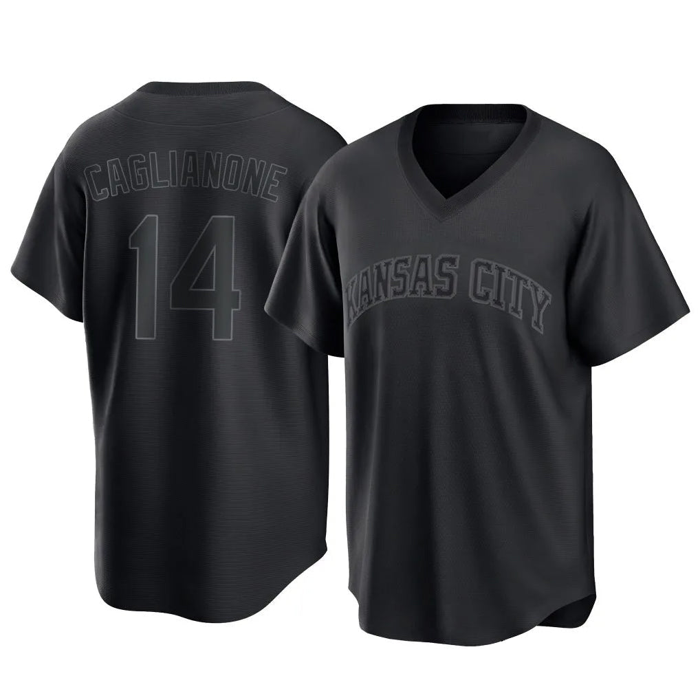 Johmsee KC.Royals #14 Jac Caglianone Player Black Fashion Game Stitched Jerseys