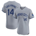 Johmsee KC.Royals #14 Jac Caglianone Player Gray Limited Elite Home Stitched Jerseys