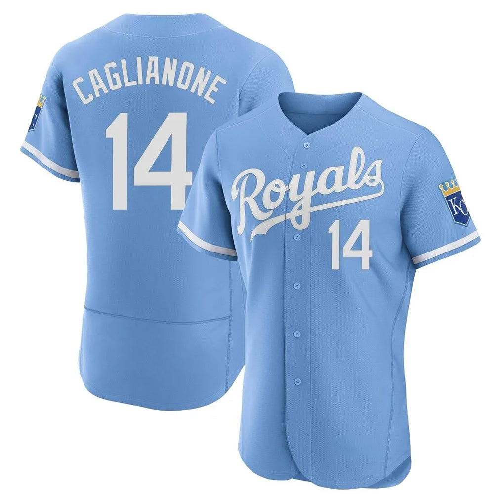 Johmsee KC.Royals #14 Jac Caglianone Player Light Blue Alt Limited Elite Home Stitched Jerseys