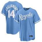 Johmsee KC.Royals #14 Jac Caglianone Player Light Blue Home Game Stitched Jerseys
