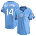 Johmsee KC.Royals #14 Jac Caglianone Player Light Blue Limited Throwback Cooperstown Collection T-shirt Stitched Jerseys