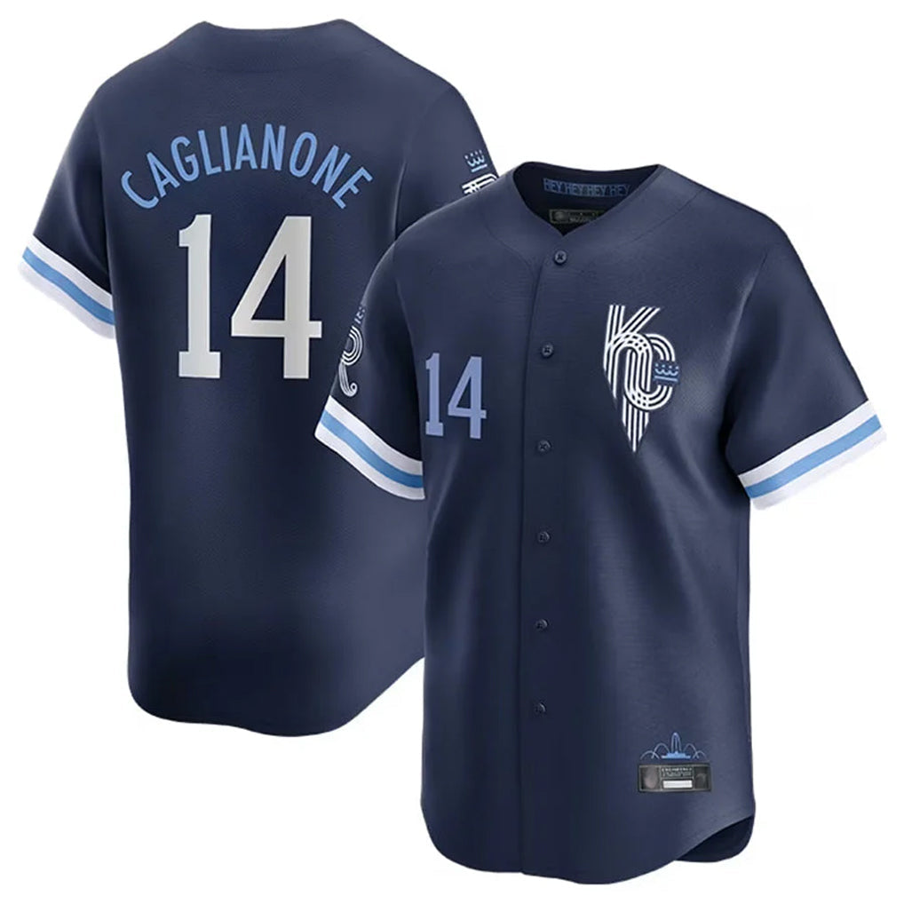 Johmsee KC.Royals #14 Jac Caglianone Player Navy City Connect Limited Home Stitched Jerseys