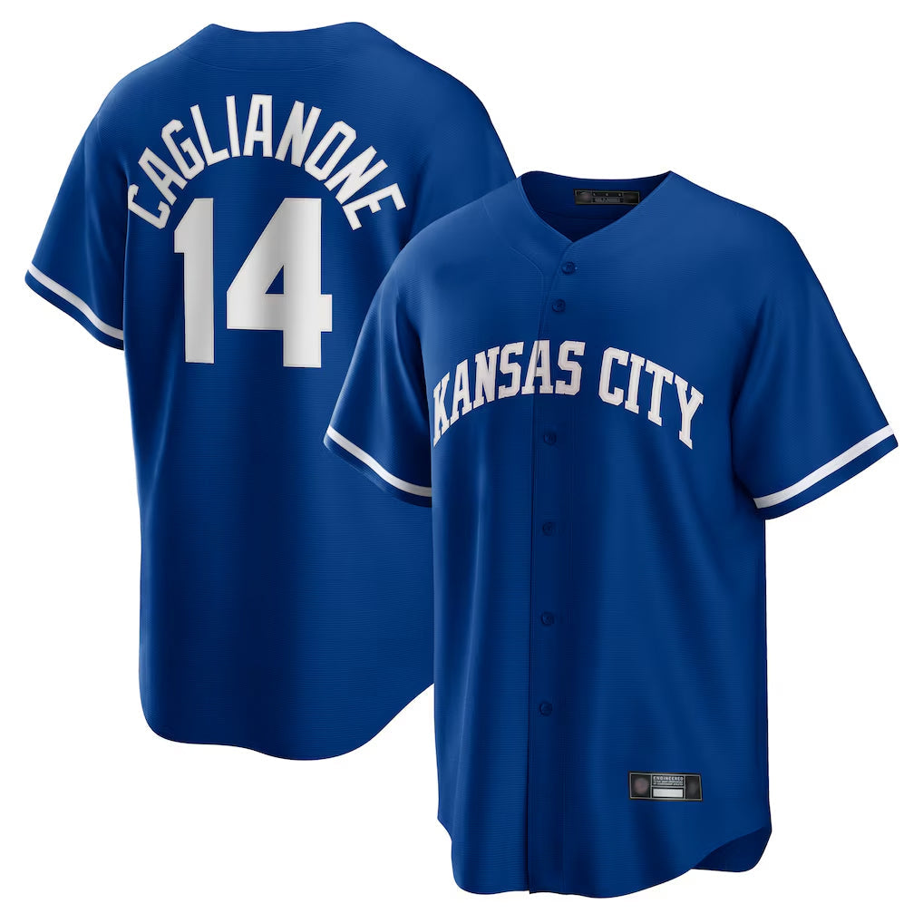 Johmsee KC.Royals #14 Jac Caglianone Player Royal Game Home Stitched Jerseys