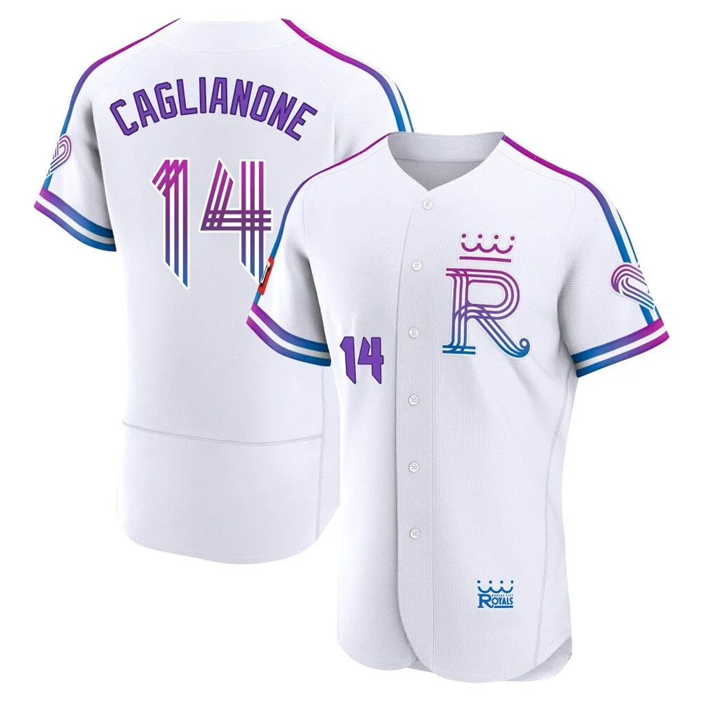 Johmsee KC.Royals #14 Jac Caglianone Player White 2026 City Connect Limited Elite Home Stitched Jerseys