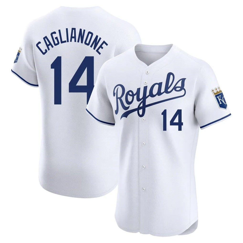 Johmsee KC.Royals #14 Jac Caglianone Player White Alt Limited Elite Home Stitched Jerseys