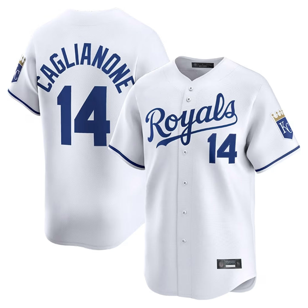 Johmsee KC.Royals #14 Jac Caglianone Player White Alt Limited Home Stitched Jerseys