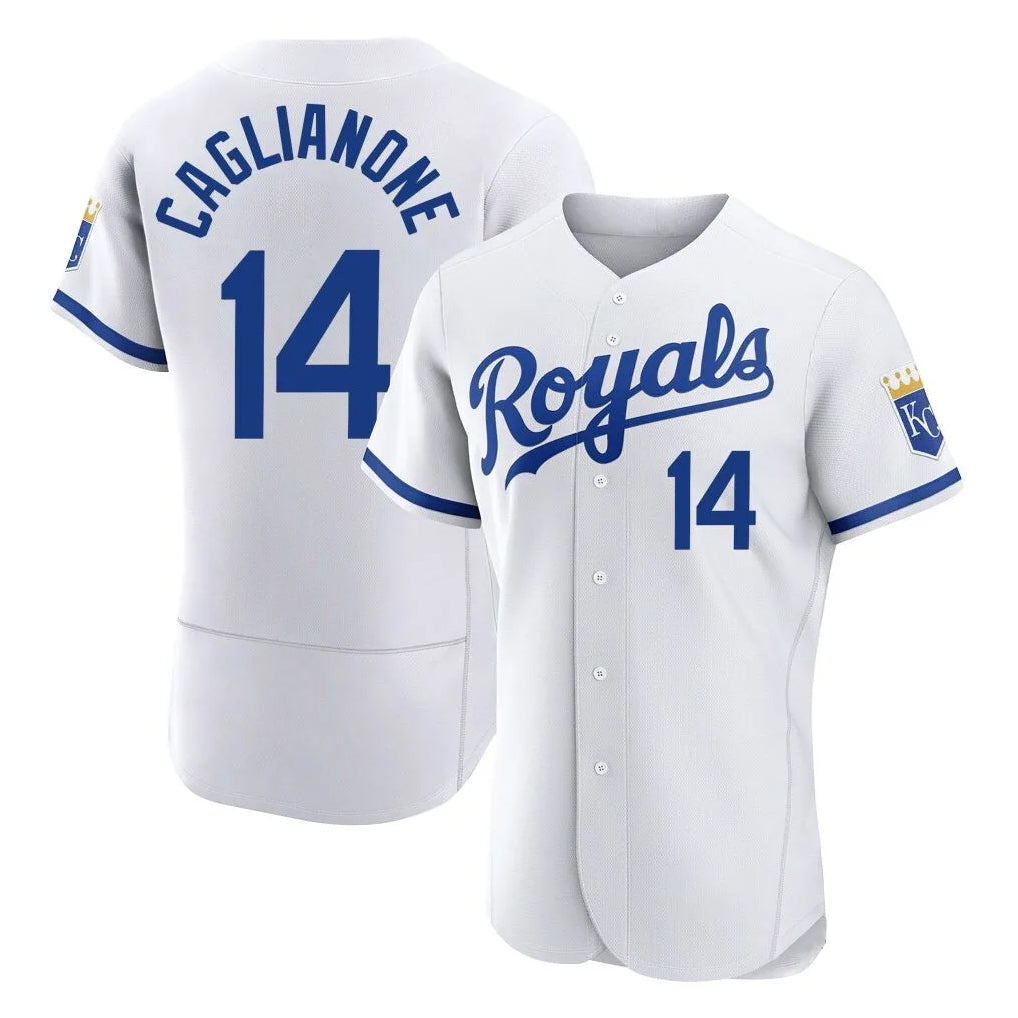 Johmsee KC.Royals #14 Jac Caglianone Player White Limited Elite Home Game Stitched Jerseys