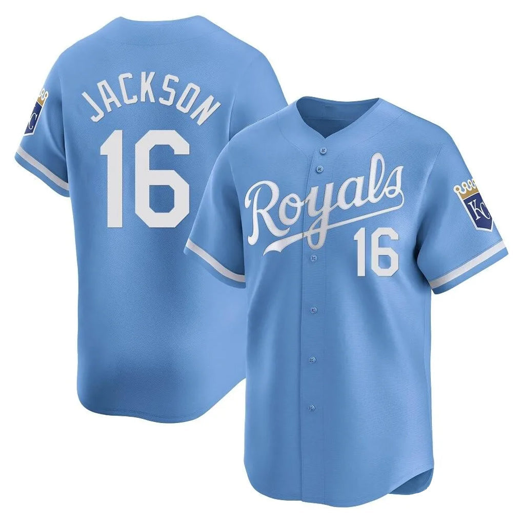 Johmsee KC.Royals #16 Bo Jackson Player Light Blue Alt Limited Home Stitched Jerseys