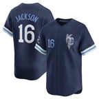 Johmsee KC.Royals #16 Bo Jackson Player Navy City Connect Limited Home Stitched Jerseys