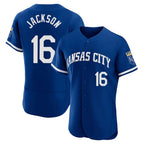 Johmsee KC.Royals #16 Bo Jackson Player Royal City Connect Limited Elite Home Game Stitched Jerseys