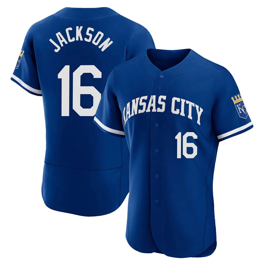 Johmsee KC.Royals #16 Bo Jackson Player Royal City Connect Limited Elite Home Game Stitched Jerseys