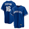 Johmsee KC.Royals #16 Bo Jackson Player Royal Game Home Stitched Jerseys