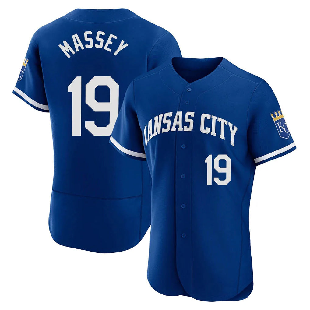 Johmsee KC.Royals #19 Michael Massey Player Royal City Connect Limited Elite Home Game Stitched Jerseys