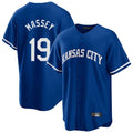 Johmsee KC.Royals #19 Michael Massey Player Royal Game Home Stitched Jerseys