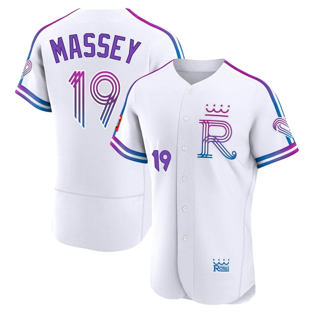 Johmsee KC.Royals #19 Michael Massey Player White 2026 City Connect Limited Elite Home Stitched Jerseys