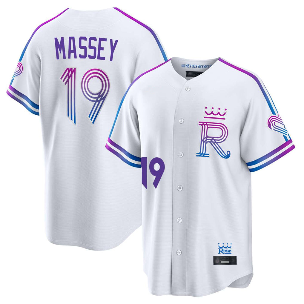 Johmsee KC.Royals #19 Michael Massey Player White 2026 City Connect Limited Home Stitched Jerseys