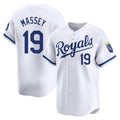 Johmsee KC.Royals #19 Michael Massey Player White Alt Limited Home Stitched Jerseys