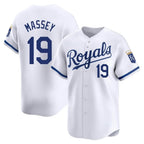 Johmsee KC.Royals #19 Michael Massey Player White Alt Limited Home Stitched Jerseys