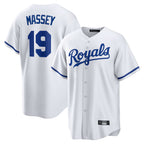 Johmsee KC.Royals #19 Michael Massey Player White Home Game Stitched Jerseys
