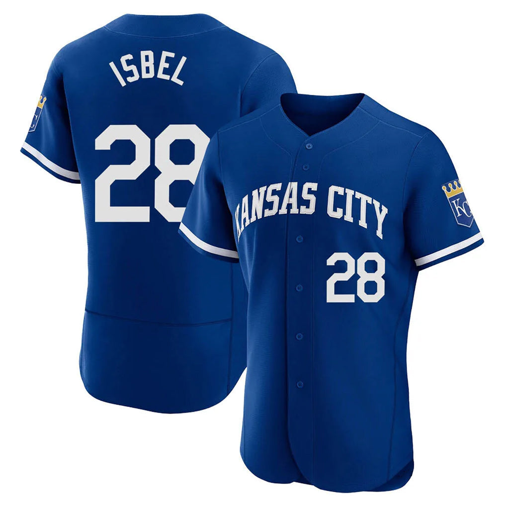 Johmsee KC.Royals #28 Kyle Isbel Player Royal City Connect Limited Elite Home Game Stitched Jerseys
