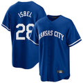 Johmsee KC.Royals #28 Kyle Isbel Player Royal Game Home Stitched Jerseys