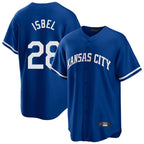Johmsee KC.Royals #28 Kyle Isbel Player Royal Game Home Stitched Jerseys