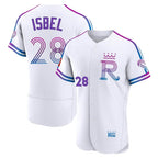 Johmsee KC.Royals #28 Kyle Isbel Player White 2026 City Connect Limited Elite Home Stitched Jerseys