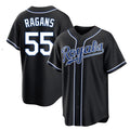 Johmsee KC.Royals #55 Cole Ragans Player Black Carbon Fashion Home Game Stitched Jerseys