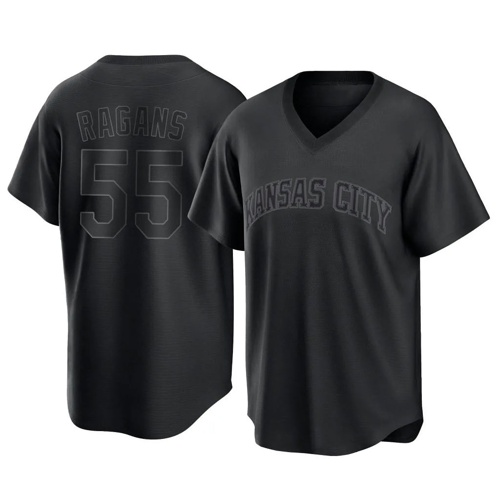 Johmsee KC.Royals #55 Cole Ragans Player Black Fashion Game Stitched Jerseys