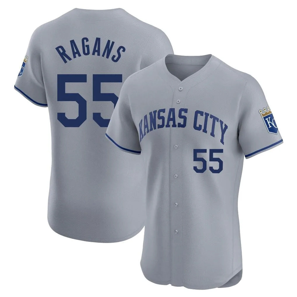 Johmsee KC.Royals #55 Cole Ragans Player Gray Limited Elite Home Stitched Jerseys