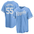 Johmsee KC.Royals #55 Cole Ragans Player Light Blue Home Game Stitched Jerseys