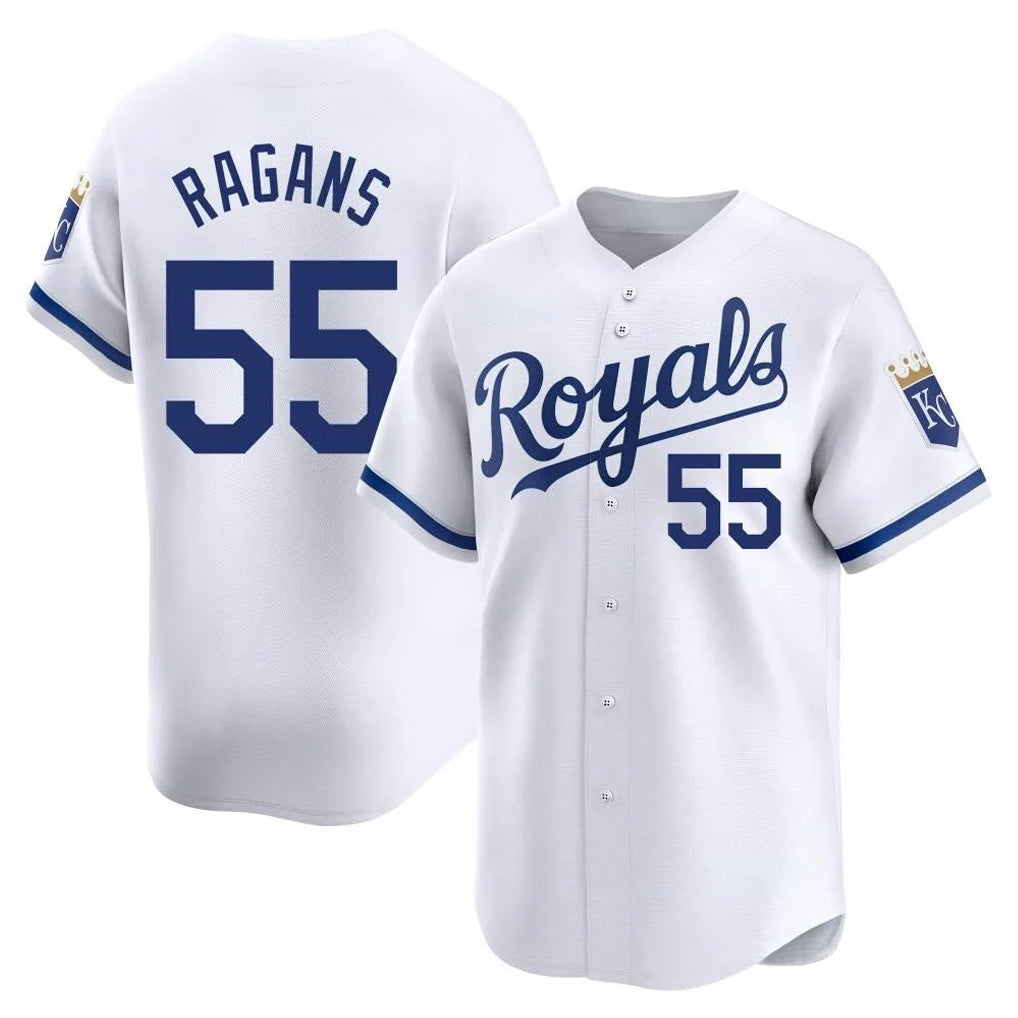 Johmsee KC.Royals #55 Cole Ragans Player White Alt Limited Home Stitched Jerseys