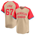 Johmsee KC.Royals #67 Seth Lugo Player Cream American League All-Star Game Limited Home Stitched Jerseys
