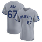 Johmsee KC.Royals #67 Seth Lugo Player Gray Limited Elite Home Stitched Jerseys