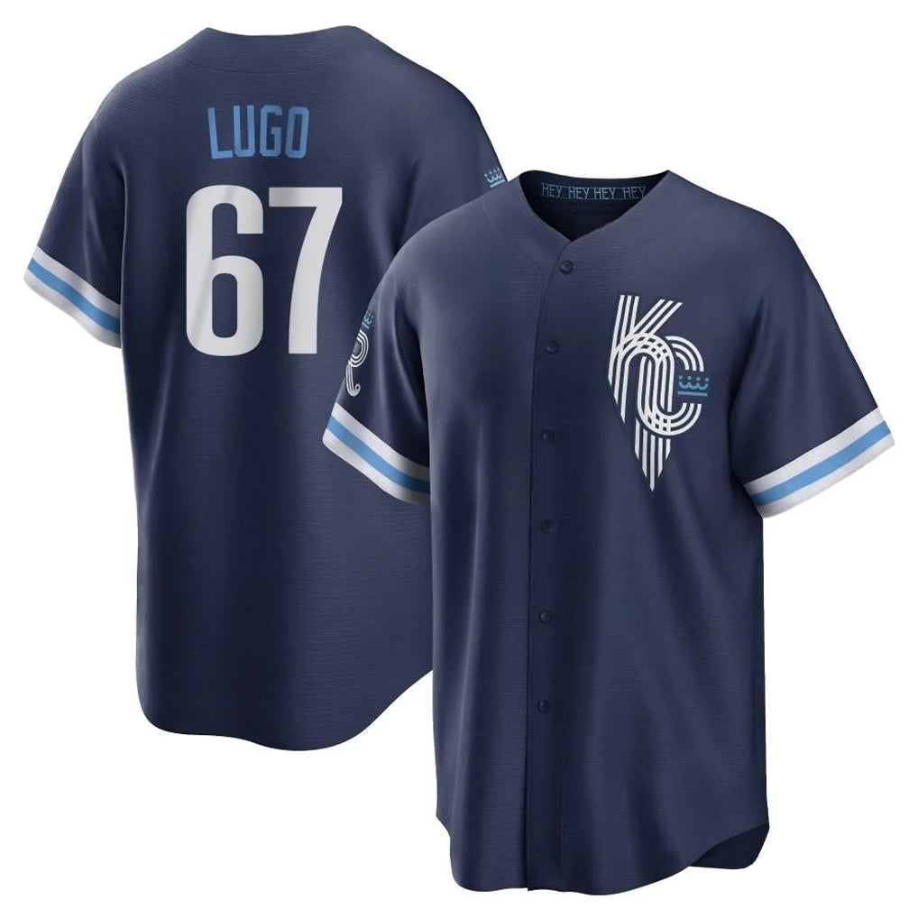 Johmsee KC.Royals #67 Seth Lugo Player Navy City Connect Home Game Stitched Jerseys