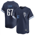 Johmsee KC.Royals #67 Seth Lugo Player Navy City Connect Limited Home Stitched Jerseys