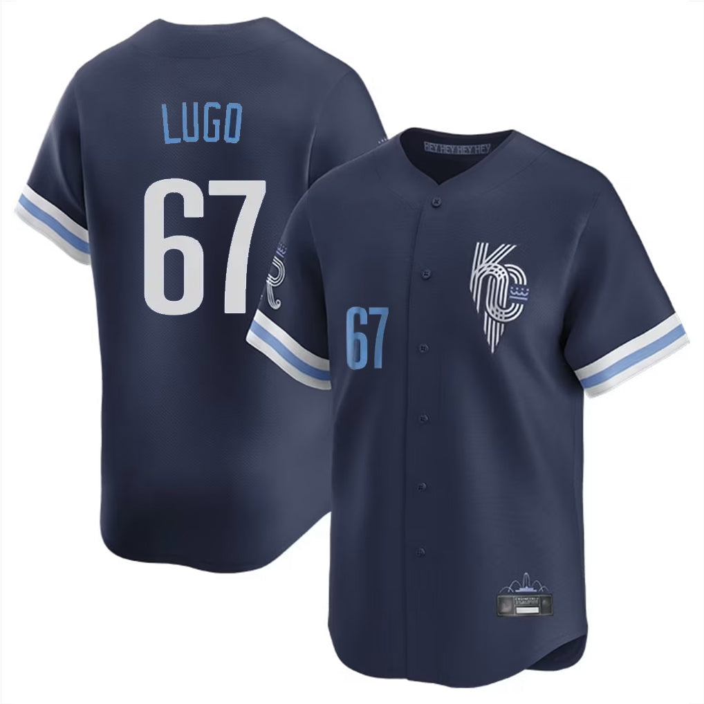 Johmsee KC.Royals #67 Seth Lugo Player Navy City Connect Limited Home Stitched Jerseys