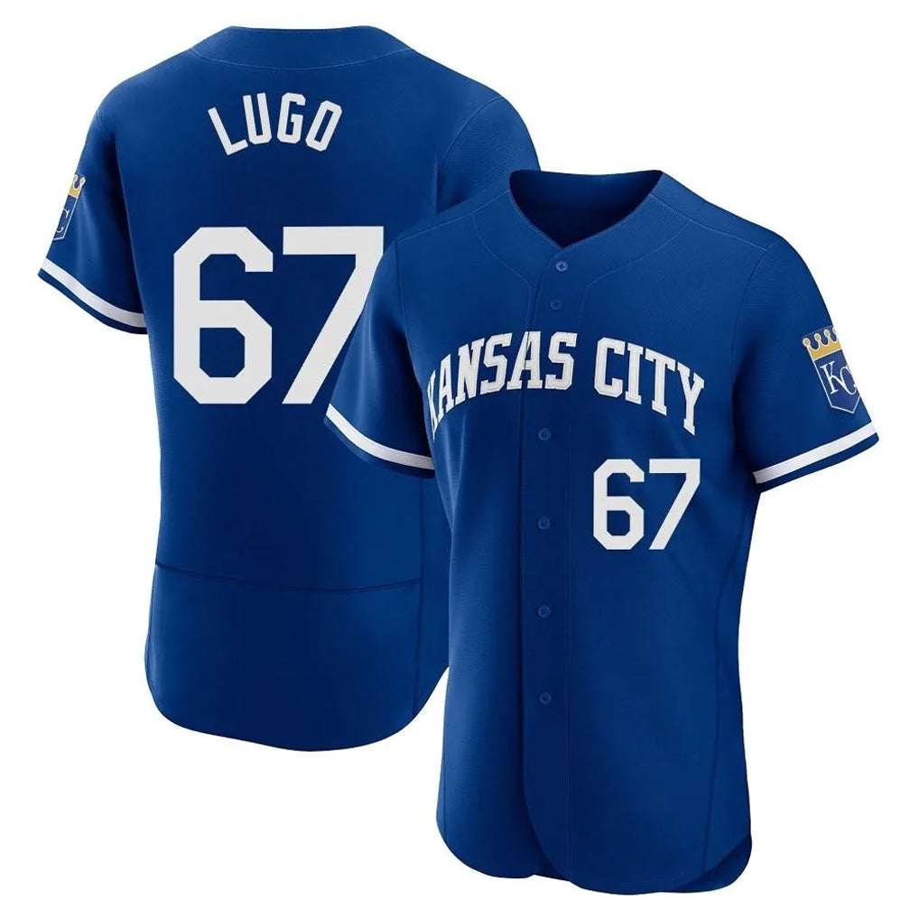 Johmsee KC.Royals #67 Seth Lugo Player Royal Limited Elite Home Stitched Jerseys