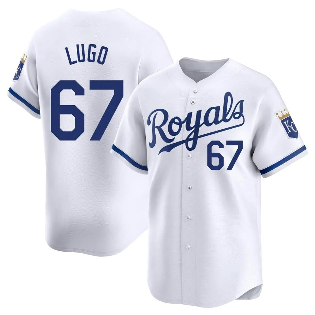 Johmsee KC.Royals #67 Seth Lugo Player White Alt Limited Home Stitched Jerseys