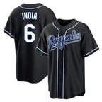 Johmsee KC.Royals #6 Jonathan India Player Black Carbon Fashion Home Game Stitched Jerseys