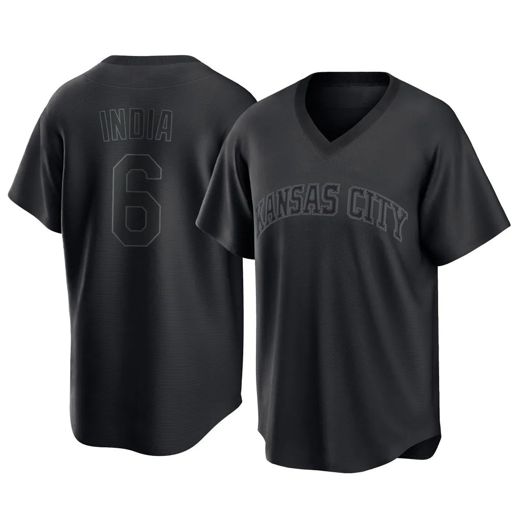 Johmsee KC.Royals #6 Jonathan India Player Black Fashion Game Stitched Jerseys