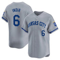 Johmsee KC.Royals #6 Jonathan India Player Gray Limited Home Stitched Jerseys