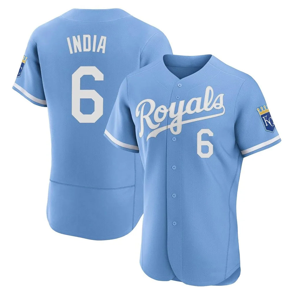 Johmsee KC.Royals #6 Jonathan India Player Light Blue Alt Limited Elite Home Stitched Jerseys