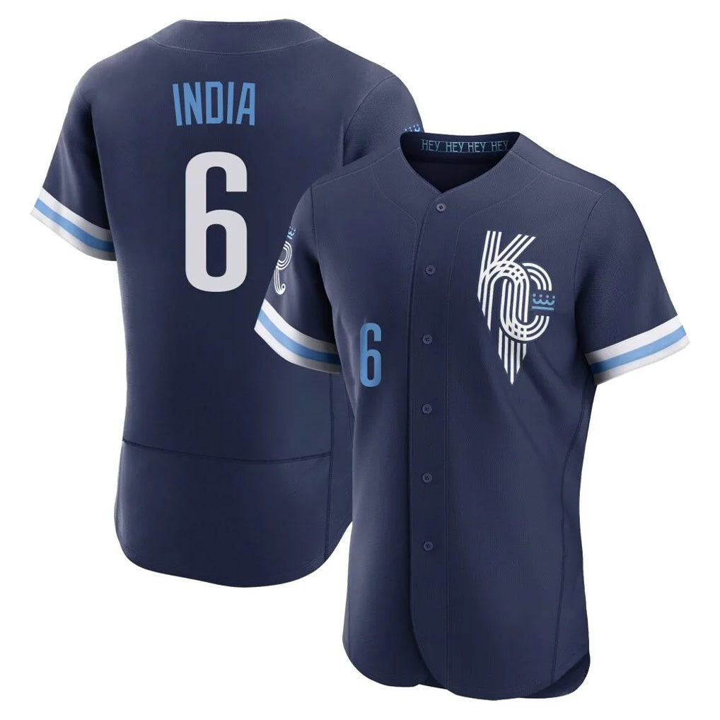 Johmsee KC.Royals #6 Jonathan India Player Navy City Connect Limited Elite Home Stitched Jerseys